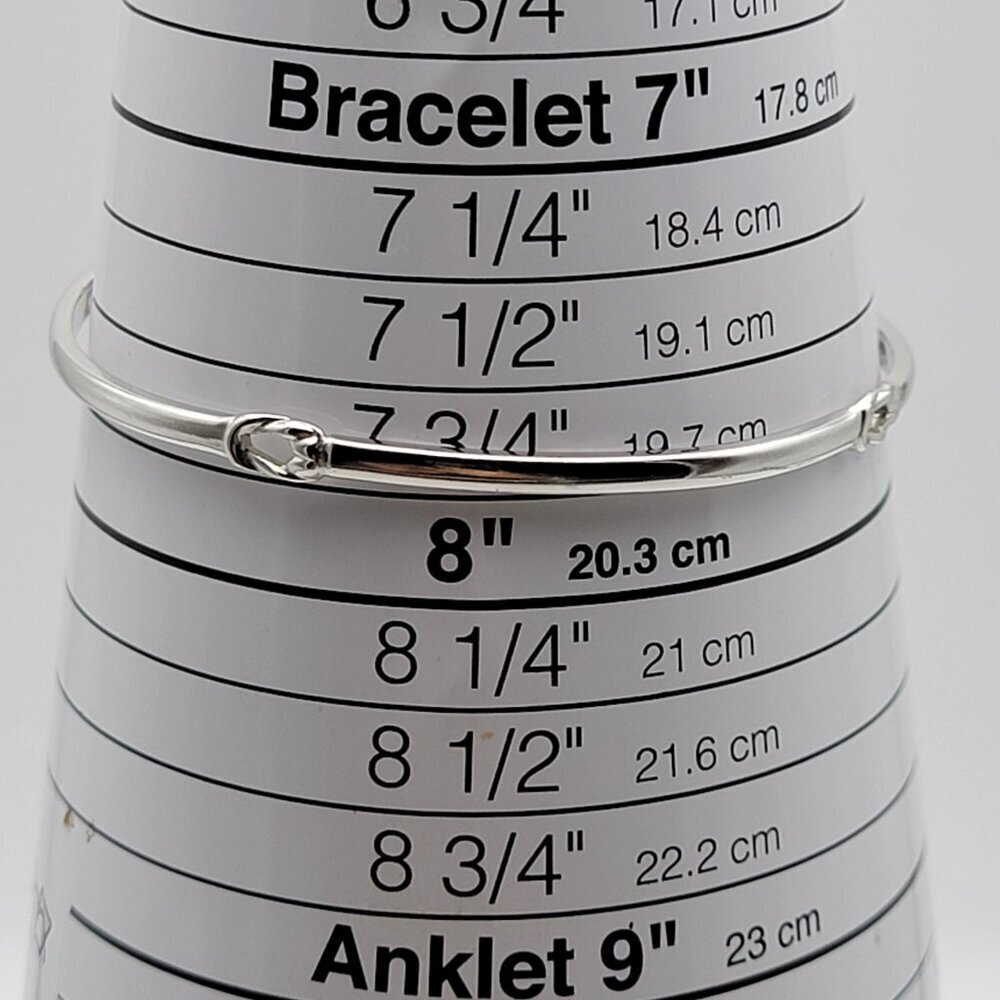 Monet Silver Tone Knot Accent Bangle Bracelet 7.75 Inch Minimalist Modernist - Picture 7 of 7